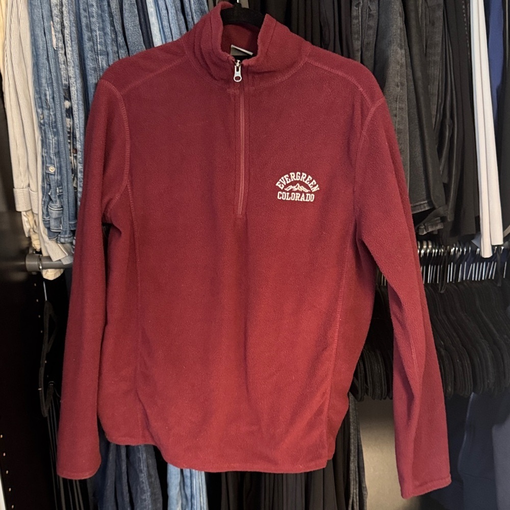 Maroon Quarter-Zip Pullover - Picture 2 of 6
